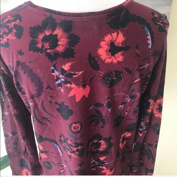 NWOT Sandro Cherry Long Sleeve Cotton Jersey Top Casual Women’s Small - Picture 7 of 7